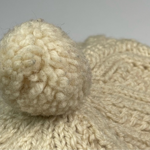 Vintage Beanie Beret Fisherman Knit Hat Chunky Ireland John Molloy Donegal Wool - Picture 11 of 12
